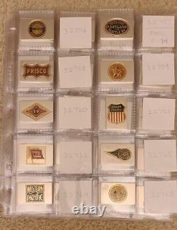 Franklin Mint Railroad Emblem silver bars Complete set of 50 in Display case