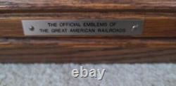 Franklin Mint Railroad Emblem silver bars Complete set of 50 in Display case