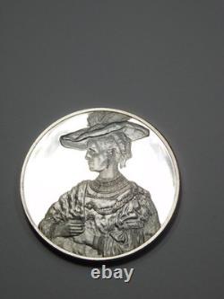 Franklin Mint Rembrandt Medal Portrait of Saskia 1.96 oz Silver Cameo Proof K485