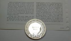 Franklin Mint Rembrandt Medal Portrait of Saskia 1.96 oz Silver Cameo Proof K485