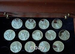 Franklin Mint Rembrandt's Genius Sterling Silver Medals withChest