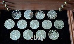 Franklin Mint Rembrandt's Genius Sterling Silver Medals withChest