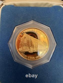 Franklin Mint Rev. William F. Drobel Sterling Silver Gold Electro Medal 27.25g