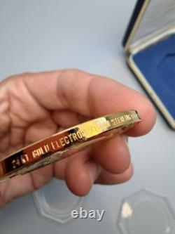 Franklin Mint Rev. William F. Drobel Sterling Silver Gold Electro Medal 27.25g