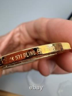 Franklin Mint Rev. William F. Drobel Sterling Silver Gold Electro Medal 27.25g