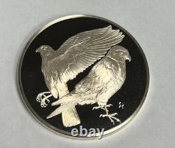 Franklin Mint Roberts Birds, No. 39 Sparrow Hawk. 925 Sterling Round