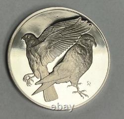 Franklin Mint Roberts Birds, No. 39 Sparrow Hawk. 925 Sterling Round