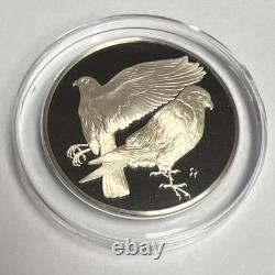 Franklin Mint Roberts Birds, No. 39 Sparrow Hawk. 925 Sterling Round