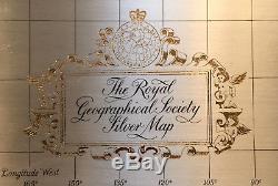 Franklin Mint Royal Geographical Society Silver Map Limited Edition 1976