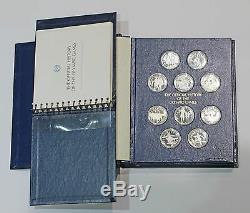 Franklin Mint SILVER Official History of the Olympic Games Partial 20 Coin Set n