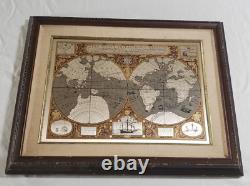Franklin Mint SIR FRANCIS DRAKE WORLD MAP in Silver 1984 Royal Geographical Soc