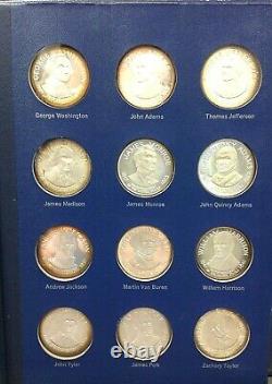 Franklin Mint Set of 36 Presidential Commemorative Proof Medals Sterling Silver