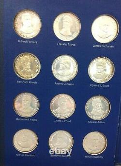 Franklin Mint Set of 36 Presidential Commemorative Proof Medals Sterling Silver