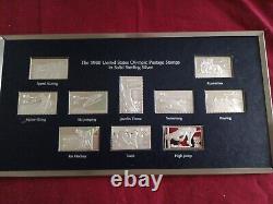 Franklin Mint Silver 1980 Olympic Postage Stamps