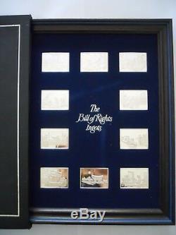 Franklin Mint Silver Bill of Rights Ingots Set with original box and coa