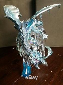 Franklin Mint Silver-Blue Dragon Lord of the Ice Realm by Michael Whelan