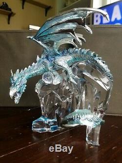 Franklin Mint Silver-Blue Dragon Lord of the Ice Realm by Michael Whelan