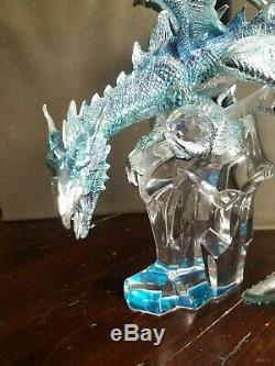 Franklin Mint Silver-Blue Dragon Lord of the Ice Realm by Michael Whelan
