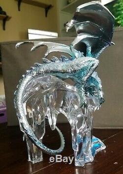 Franklin Mint Silver-Blue Dragon Lord of the Ice Realm by Michael Whelan