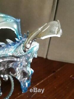 Franklin Mint Silver-Blue Dragon Lord of the Ice Realm by Michael Whelan