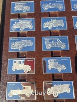 Franklin Mint Silver Car Ingot Collection Mint Condition 211 Oz Very Rare Set