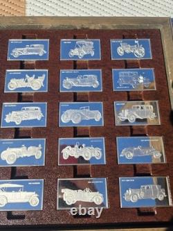 Franklin Mint Silver Car Ingot Collection Mint Condition 211 Oz Very Rare Set