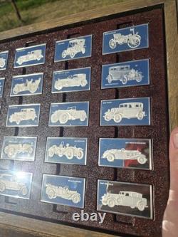 Franklin Mint Silver Car Ingot Collection Mint Condition 211 Oz Very Rare Set