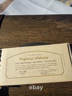 Franklin Mint Silver Car Ingot Collection Mint Condition 211 Oz Very Rare Set