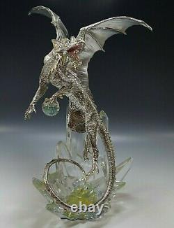 Franklin Mint Silver Guardian On Crystal By Michael Whelan Figurine