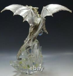 Franklin Mint Silver Guardian On Crystal By Michael Whelan Figurine