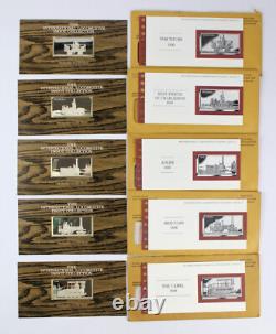 Franklin Mint Silver Ingot Limited 1st Ed 50 Proof International Locomotive Set