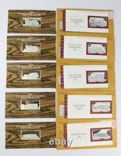 Franklin Mint Silver Ingot Limited 1st Ed 50 Proof International Locomotive Set