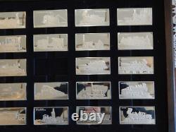 Franklin Mint Silver Ingot Limited 1st Ed Proof International Locomotive Set