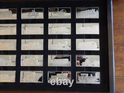 Franklin Mint Silver Ingot Limited 1st Ed Proof International Locomotive Set