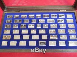 Franklin Mint Silver Ingots State Flags. 925 Sterling Silver 50 Piece Set