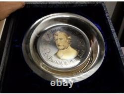 Franklin Mint Silver Plate Commemorative Historical Vintage WithBox & COA