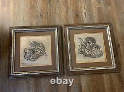 Franklin Mint Silver Relief Sculptures Gordon Philips The Westerners Lot Of 2