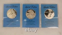 Franklin Mint Skylab 1 2 & 3 Eyewitness Medals Set Sterling Silver Coin Set of 3
