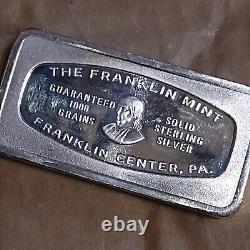 Franklin Mint Solid Sterling Silver 1000 Grains