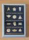 Franklin Mint Star Trek Insignia Badges Sterling Silver Framed 24k Gold Set New