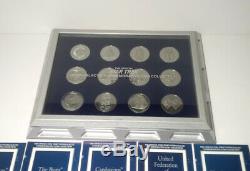 Franklin Mint Star Trek Intergalactic Commemorative Sterling Silver Coin Set