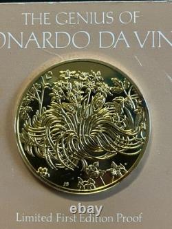 Franklin Mint Star of Bethlehem 2 oz 24k Gold Sterling Silver Medal Proof