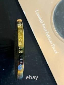 Franklin Mint Star of Bethlehem 2 oz 24k Gold Sterling Silver Medal Proof