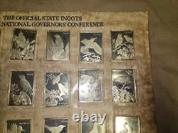 Franklin Mint State Sterling Silver Bars National Governors Birds/Flowers