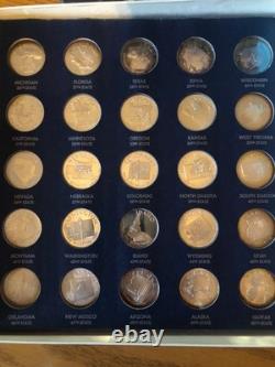 Franklin Mint States Of The Union Series Sterling Silver Proof Complete Set 50pc