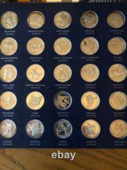 Franklin Mint States Of The Union Series Sterling Silver Proof Complete Set 50pc