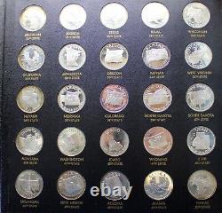 Franklin Mint States Of The Union Series Sterling Silver Proof Complete Set 50pc