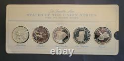 Franklin Mint States Of The Union Series Sterling Silver Proof Group 2