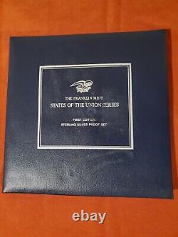 Franklin Mint States Of The Union Series Sterling Silver Proof Set 1st Edition