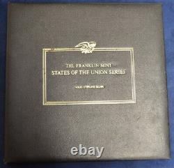 Franklin Mint States Of The Union Sterling 50 Piece Set 21.4 Ozt Content B206